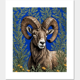 Nevada Desert Bighorn Sheep And Sagebrush 2 Posters and Art